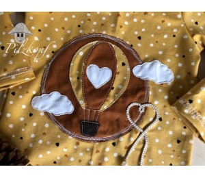 Stickserie - Ballon Liebe Fransenappli